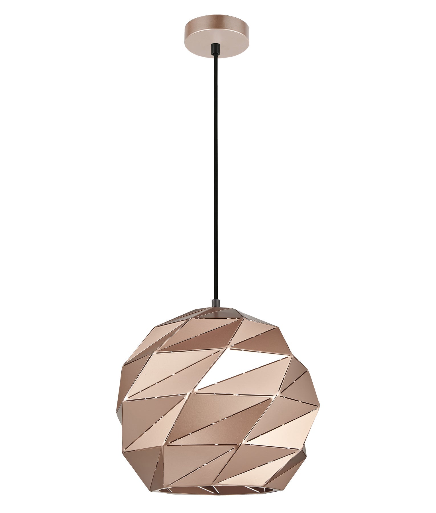 Hot Sale! Interior Large Dome Carved Iron Origami-Style Single Pendant Lights