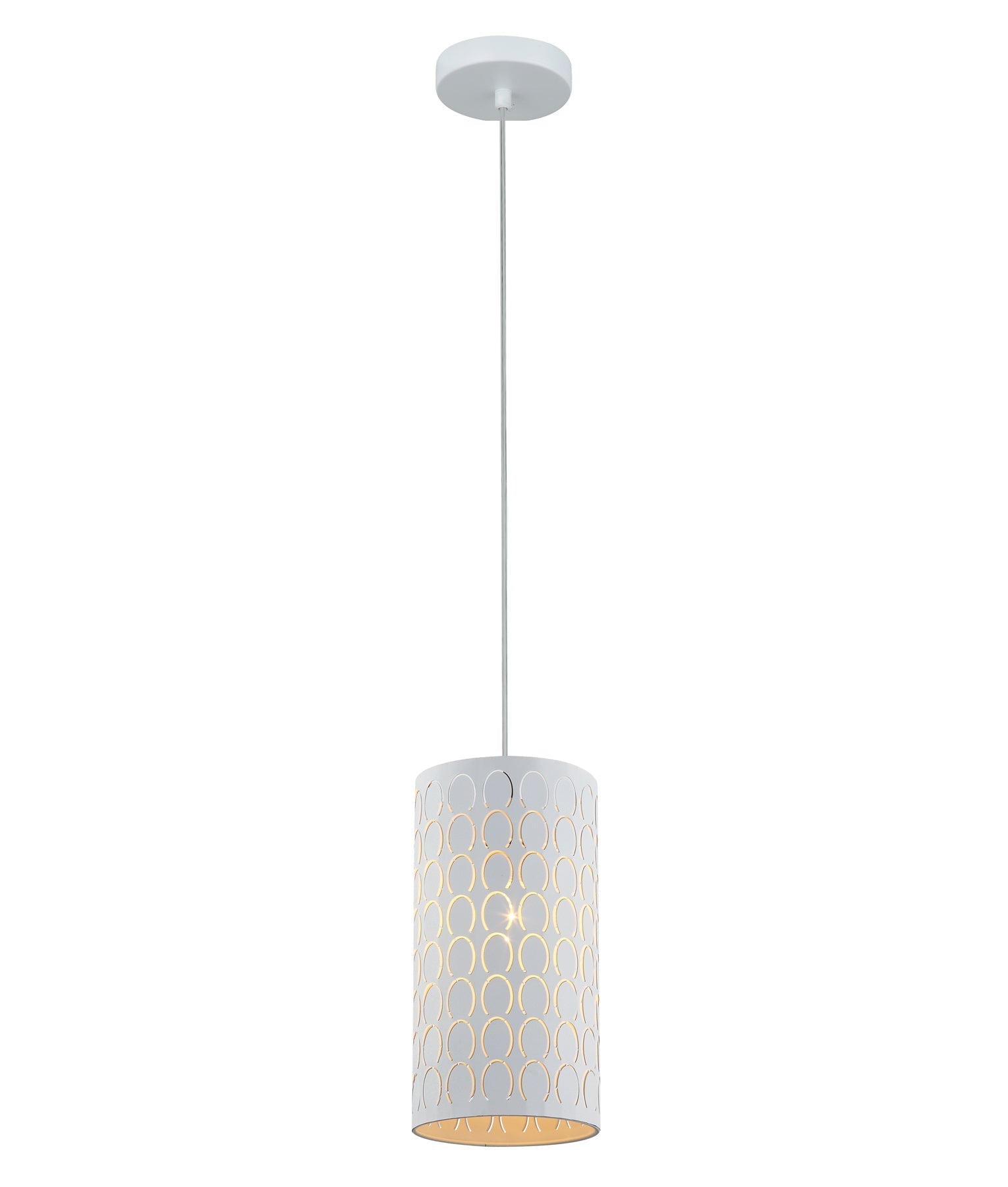 Modern Powder Coated Embossed Oblong Interior Single Pendant Lights