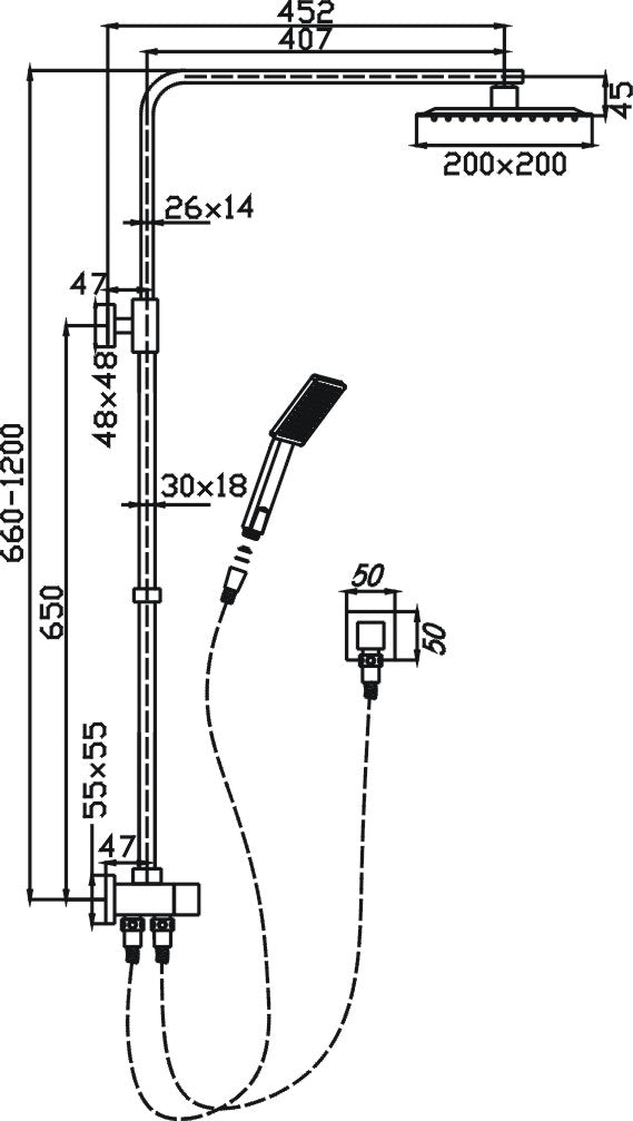 Hot Sale! Chrome Eric Shower System with Adjustable Rail for Modern Bathrooms