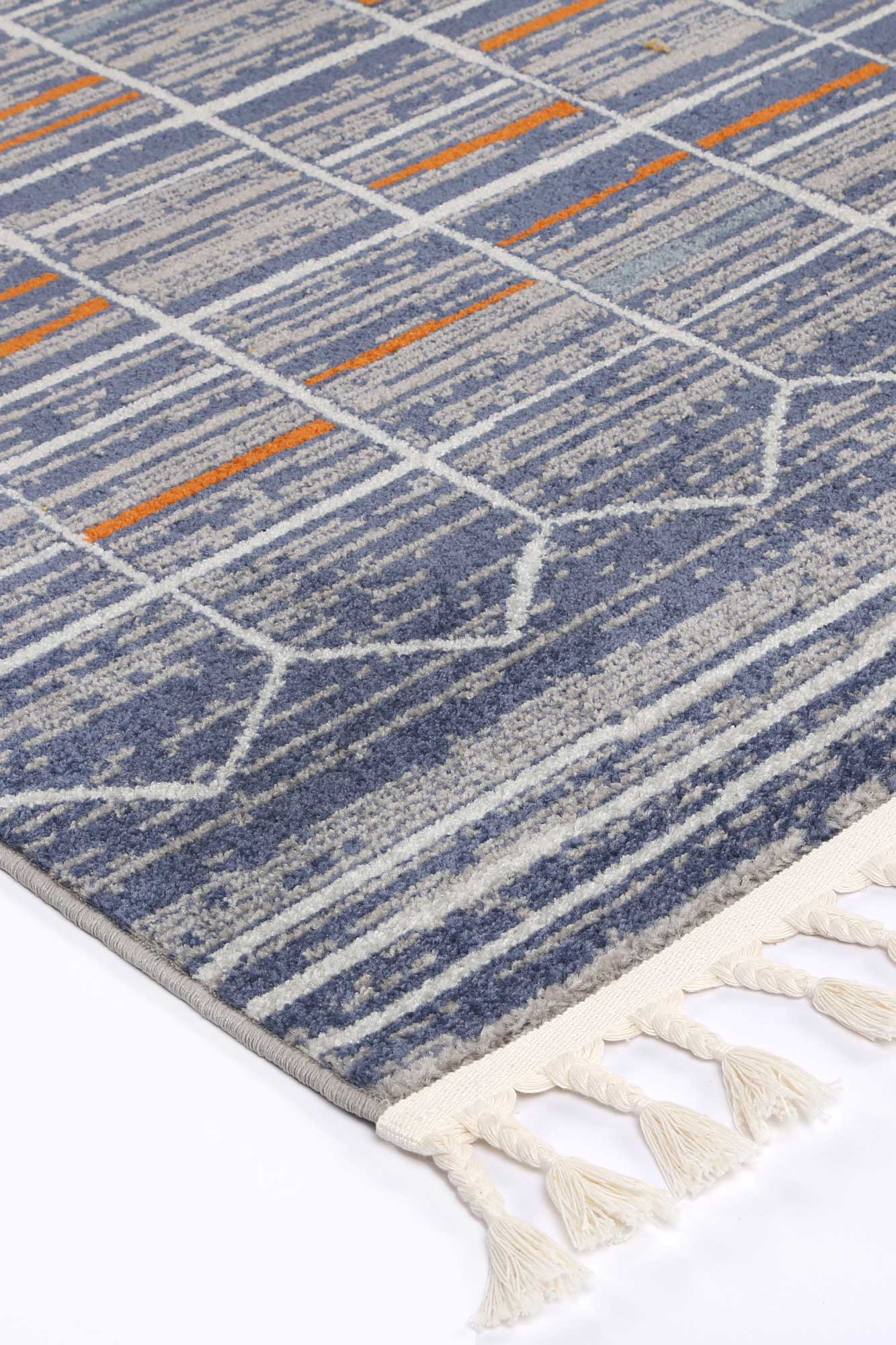 Hot Deal: Contemporary Peru Talca Blue & Orange Rug