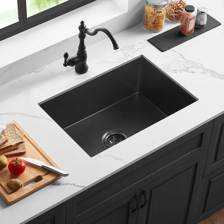 Hot Sale! POS Camden Undermount Kitchen Fireclay Sink in Matte Black, 810x480x254mm