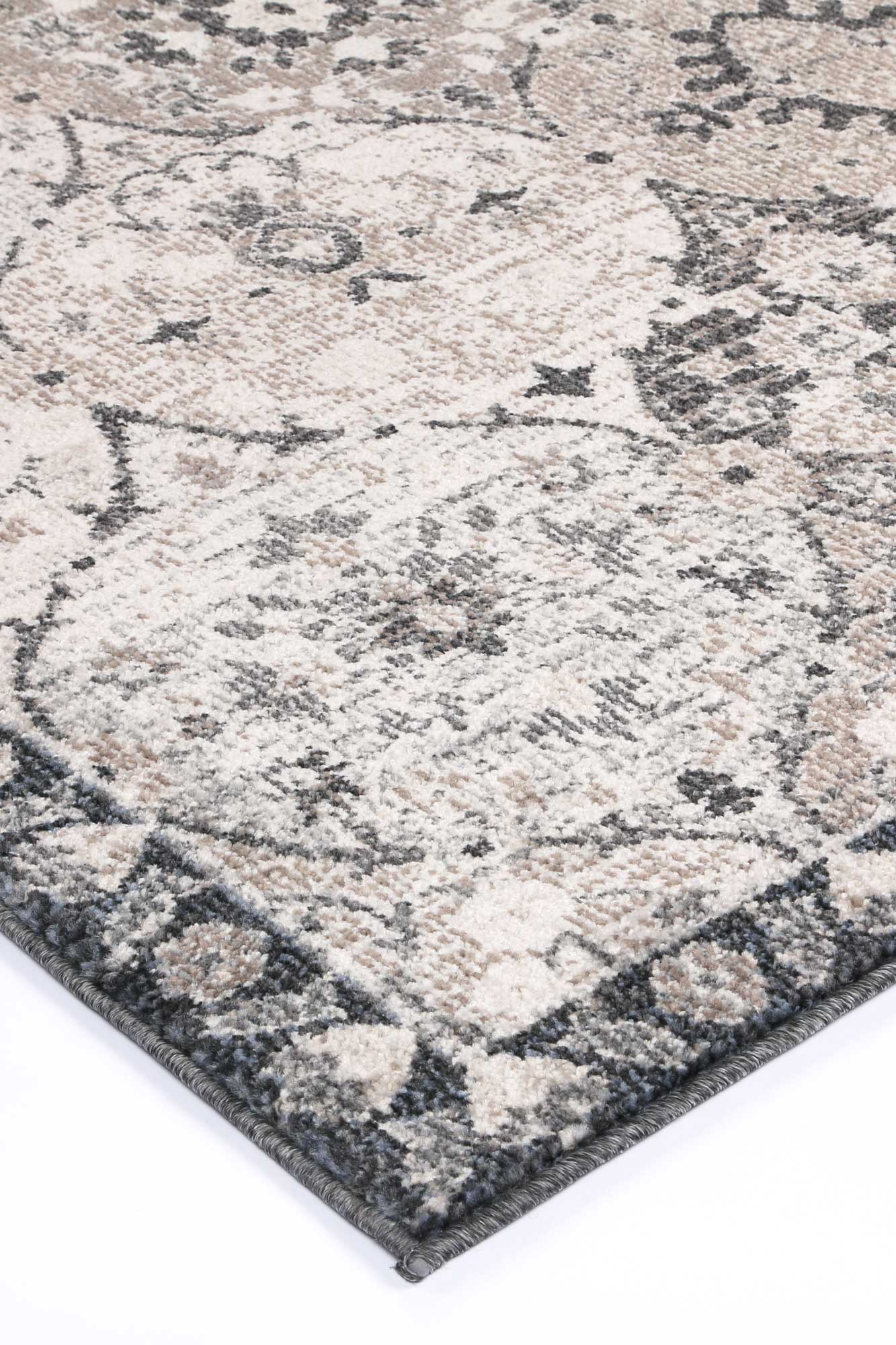 Exclusive Ezra Grey Lantern Polyester Rug with Oriental Patterns - Great Choice for Your Living Space