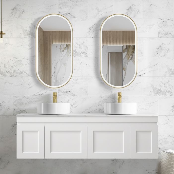 Hot Deal! HAMPTON Mark II 1500mm Wall - Hung Bathroom Vanity in Matte White