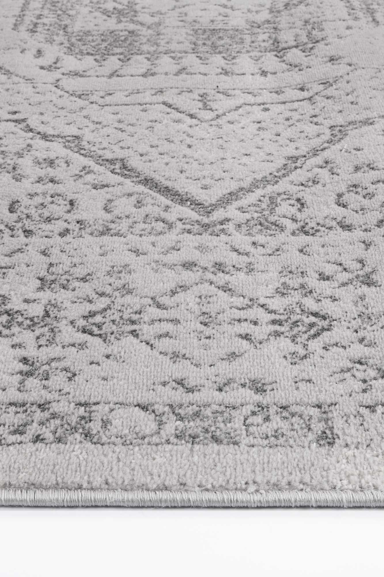 Malo Luna Traditional Cream & Grey Rug - Stylish and Durable