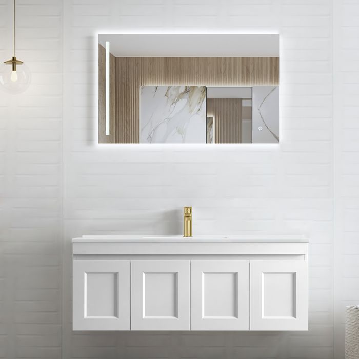 Get the Stylish Hampton Mark II 1200mm Wall - Hung Vanity in Matte White for Your Bathroom