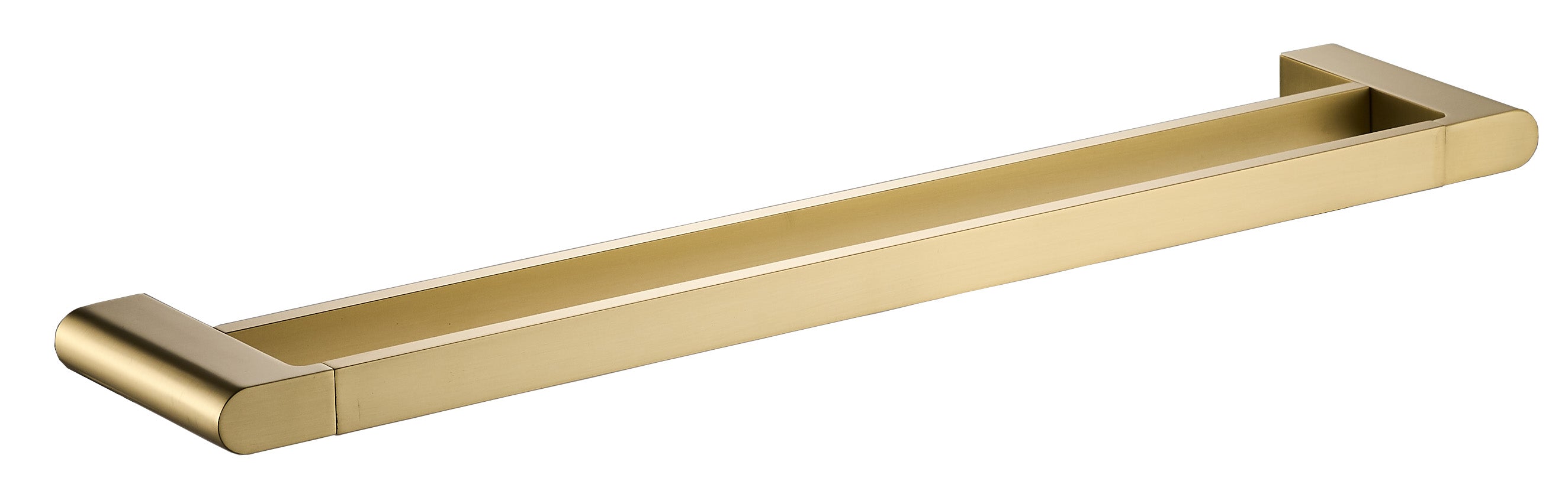 600 mm Flores Double Brushed Gold Finish Towel Rail