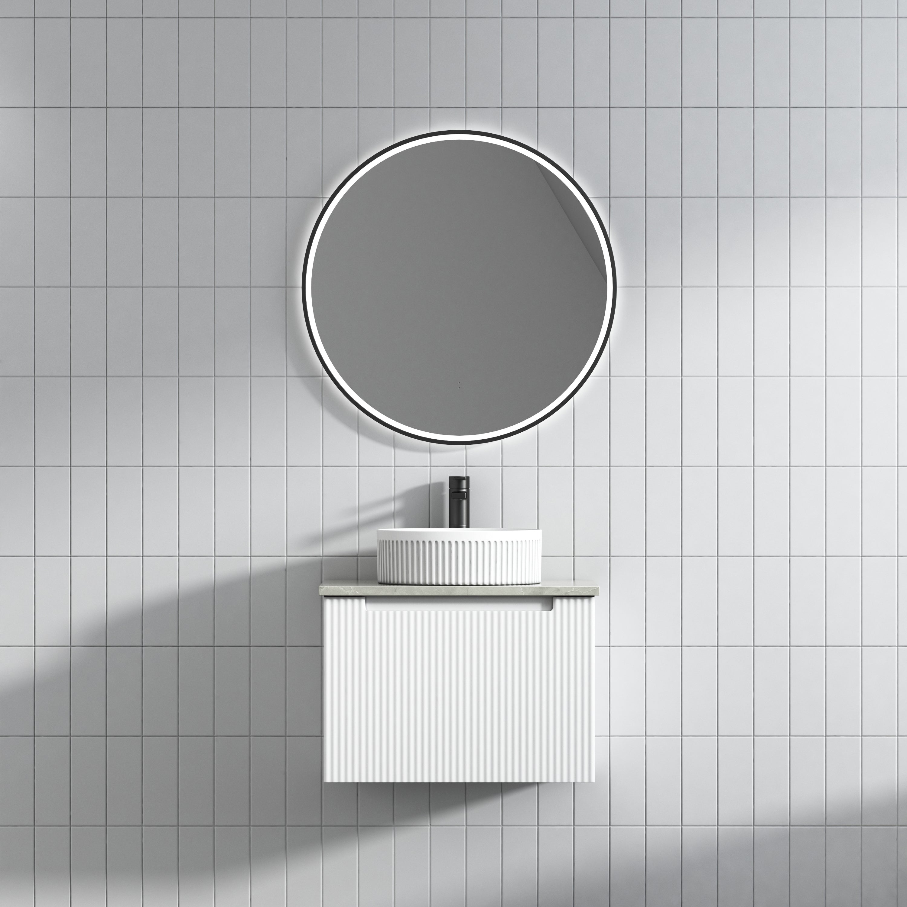 PERLA Mark II Matte White Wall - Hung Vanity in All Available Sizes