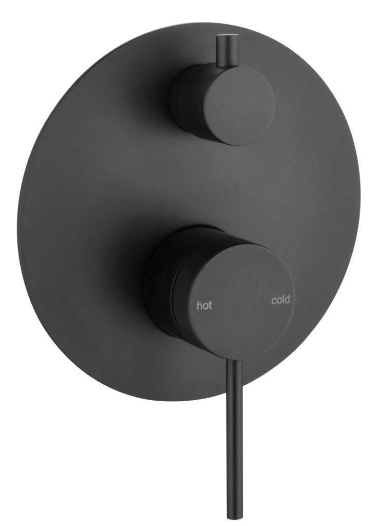1P Black Mica Shower Mixer with Diverter for a Modern Bathroom