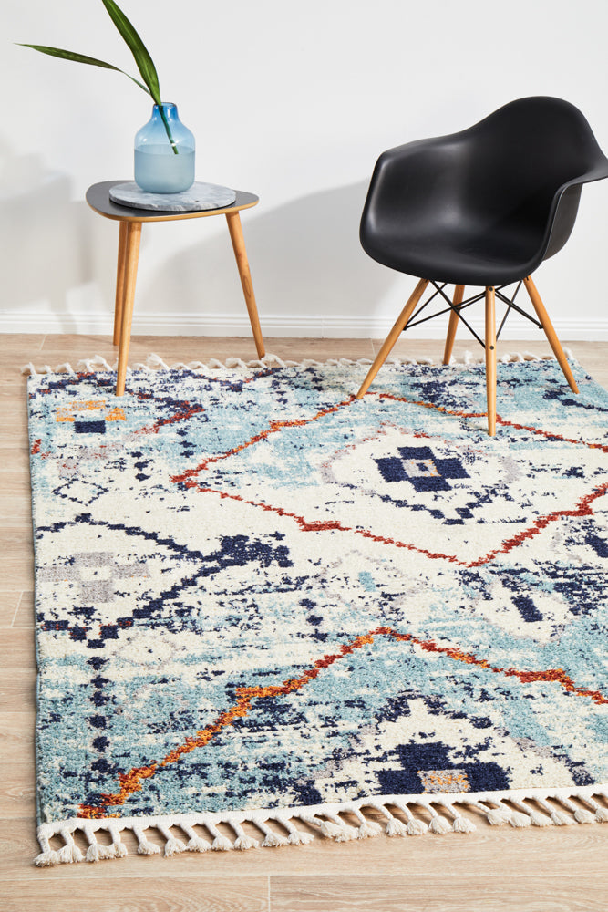 Exclusive Blue Moroccan Marrakesh 444 Area Rug - Ideal for Every Home