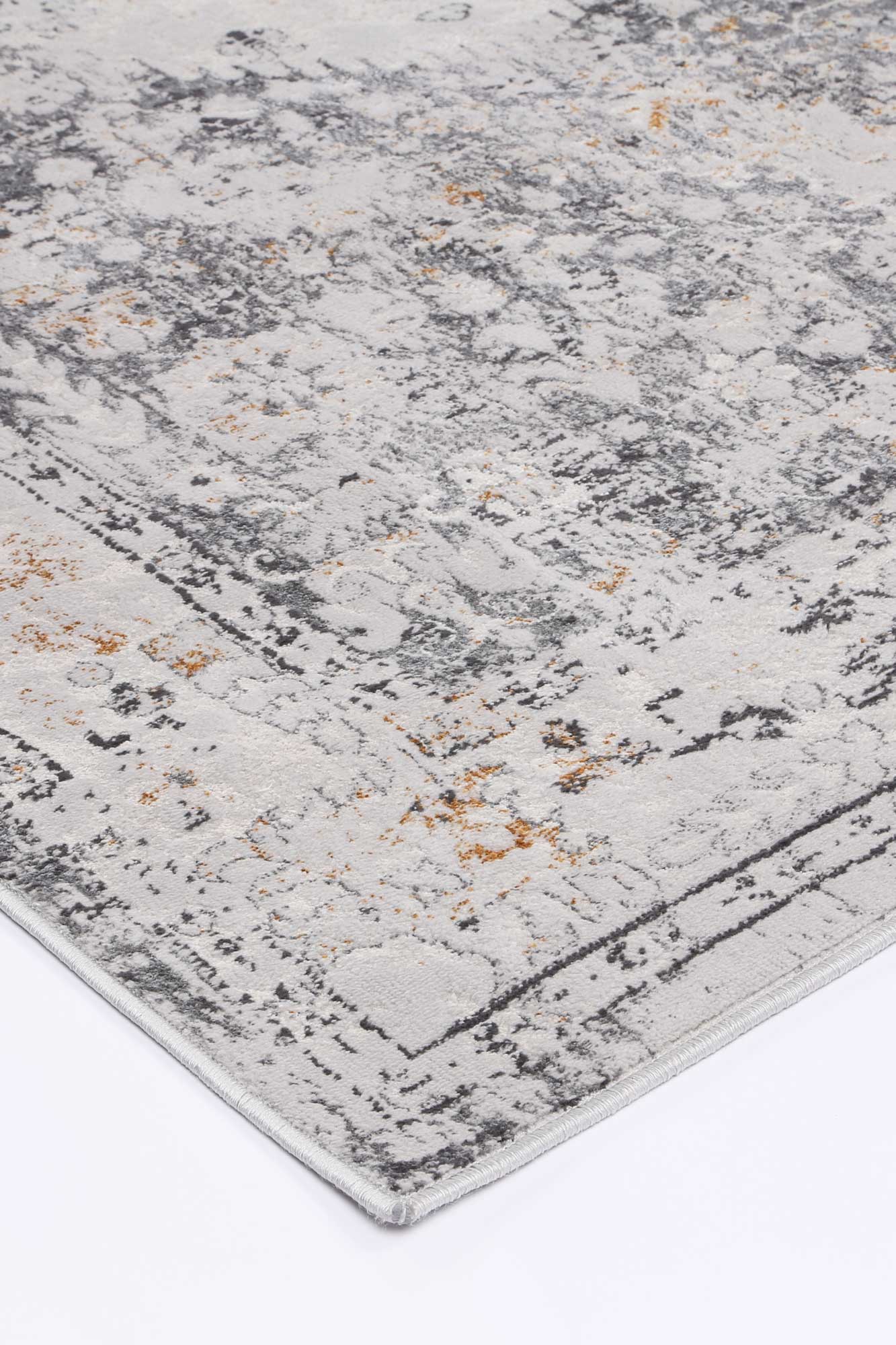 Malo Alexander Stylish Grey & Yellow Traditional Floor Rug