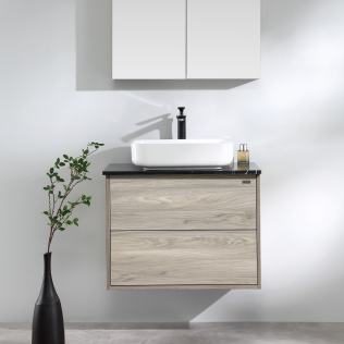 GARGANO 750mm Wood Grain Wall-Hung Vanity - Stylish & Functional