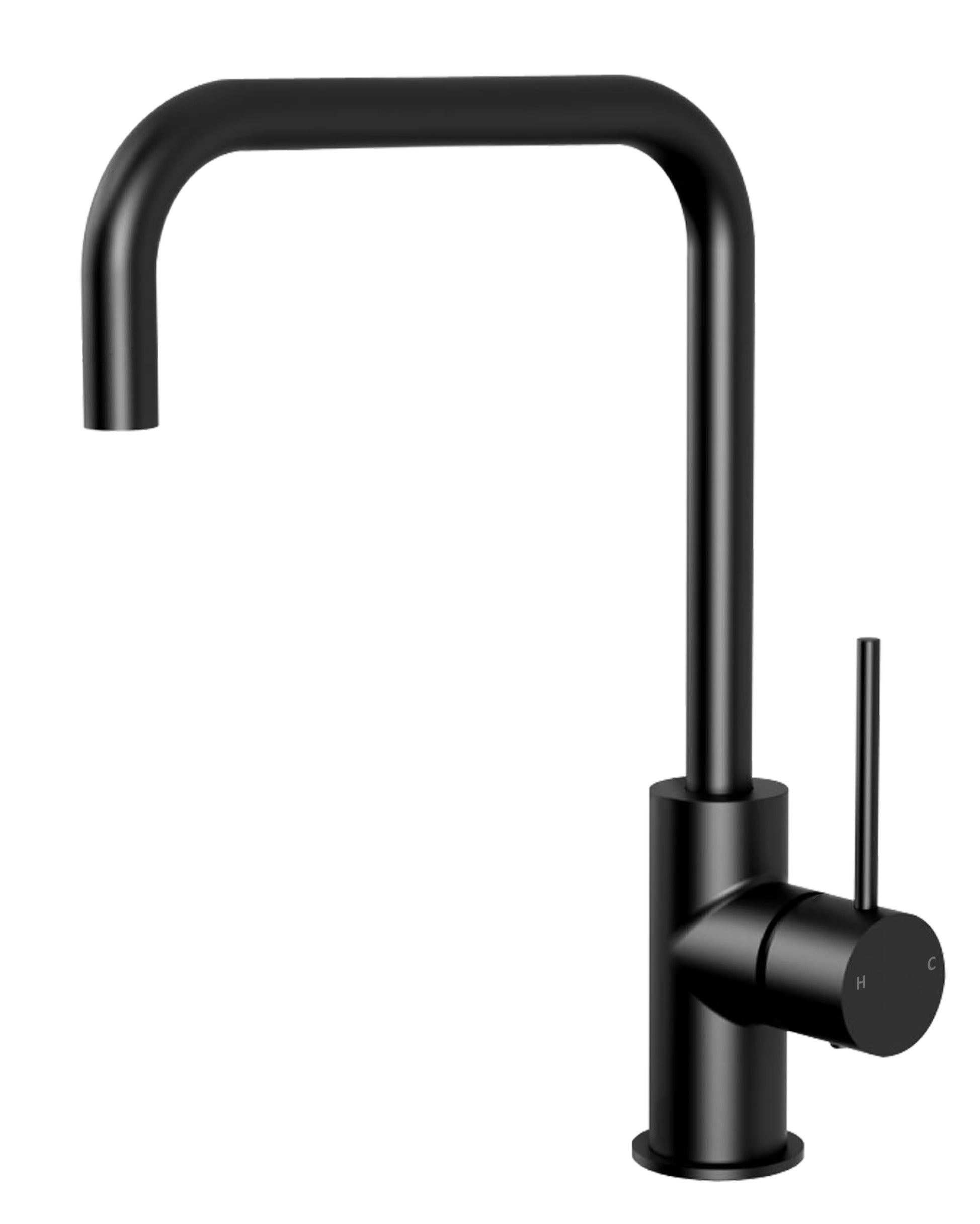 Exclusive Hali Matte Black Square Neck Sink Mixer - Ideal for Modern Kitchens