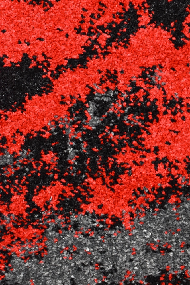 Hot Sale! Contemporary Novus 98A Grey and Red Machine - Woven Rug from Turkey