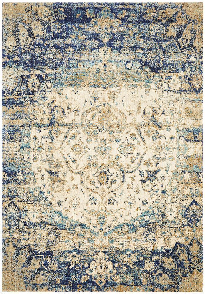 Anastasia Transitional 252 Blue Rug with Soft Abrash Effect