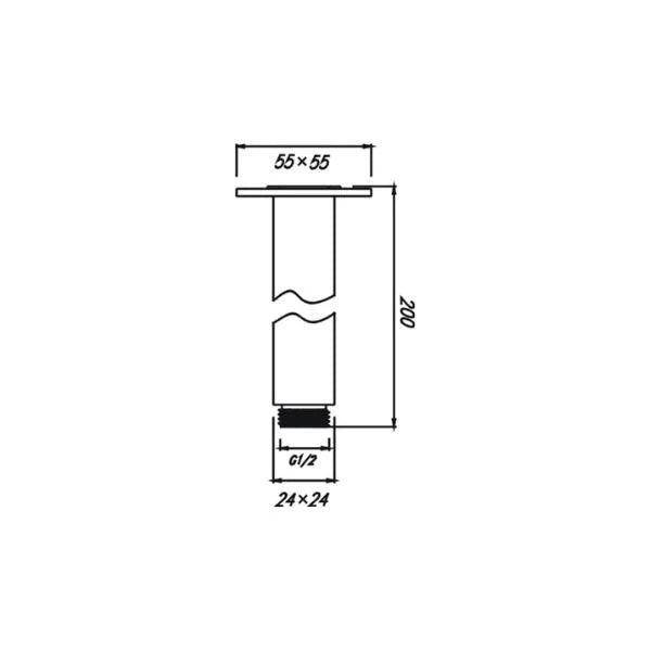 Hot Sale! Eric Chrome Ceiling Shower Arm
