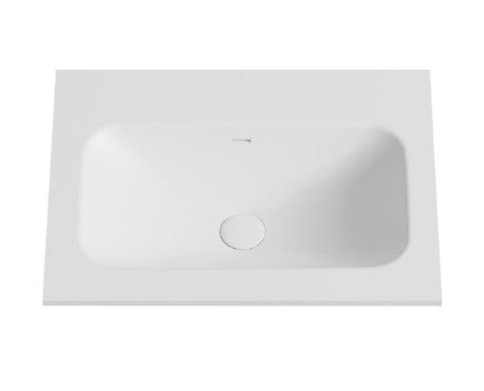 600mm Miami Matte White Wall - Hung PVC Bathroom Cabinet