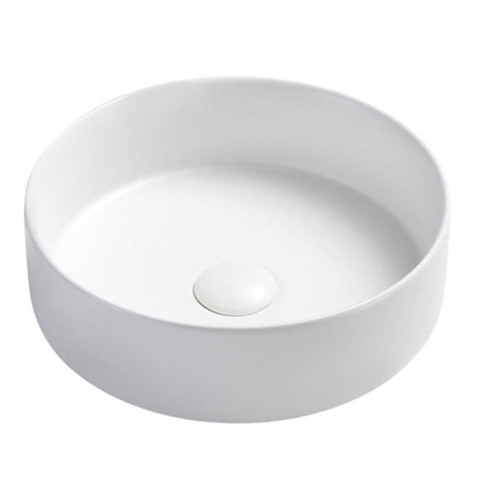Hot Deal! POSEIDON Round Matte White Ceramic Basin (394x394x115)