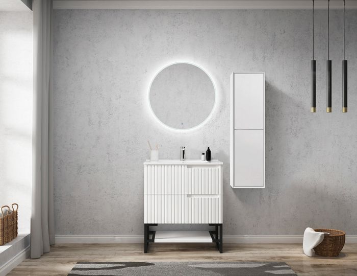 Noosa Wall - Hung Tall Boy in Stunning Matte White
