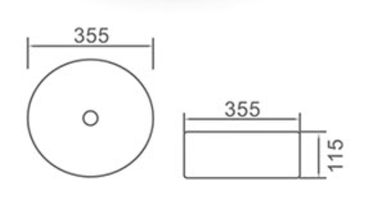 Hot Sale! Round Rose Gold Above - Counter Basin, 360x360x120mm