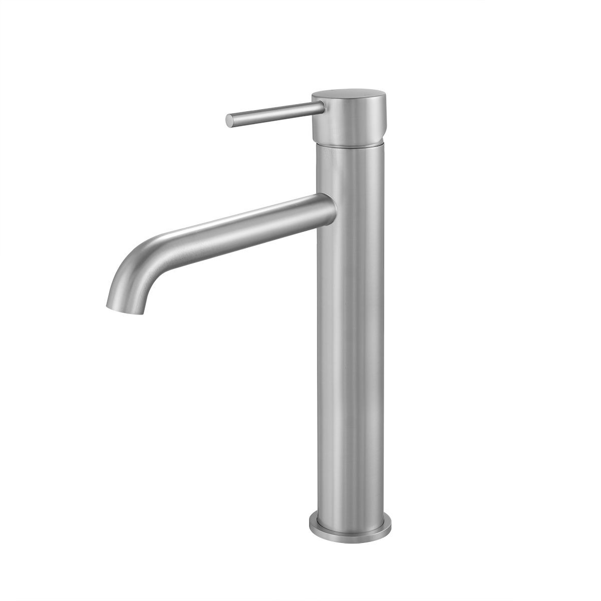 Hot Deal! LUCID PIN Round Brushed Nickel Tall Basin Mixer