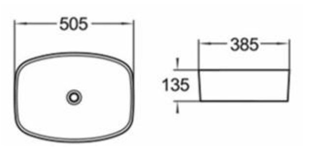 Hot Deal: POSEIDON Ultra-Thin Rectangular Basin (505x385x135 mm)