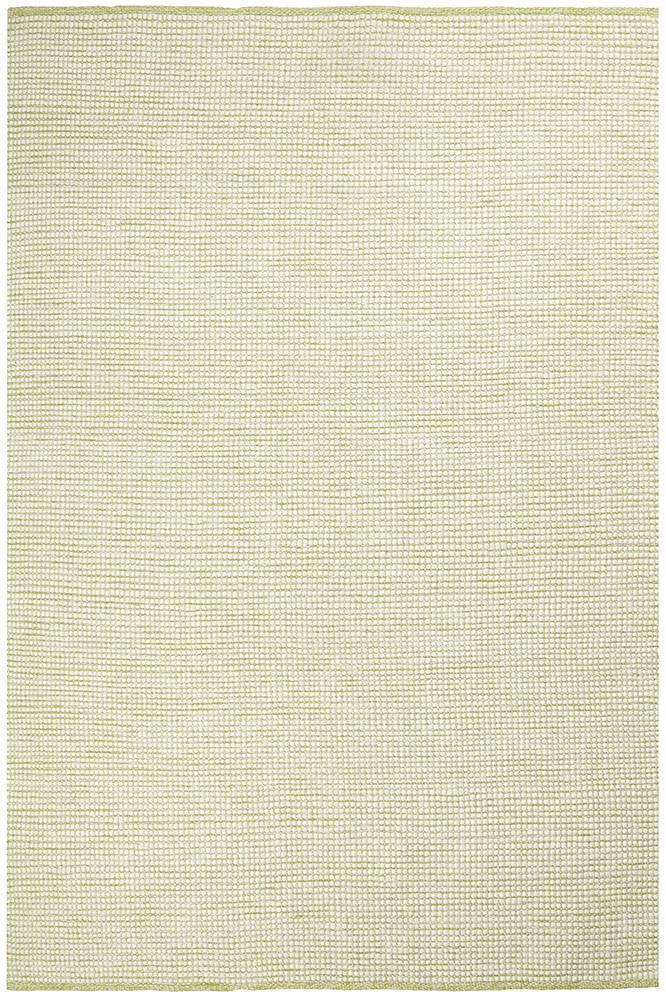 Exquisite Pistachio-Colored Hand-Woven Loft Wool Rug