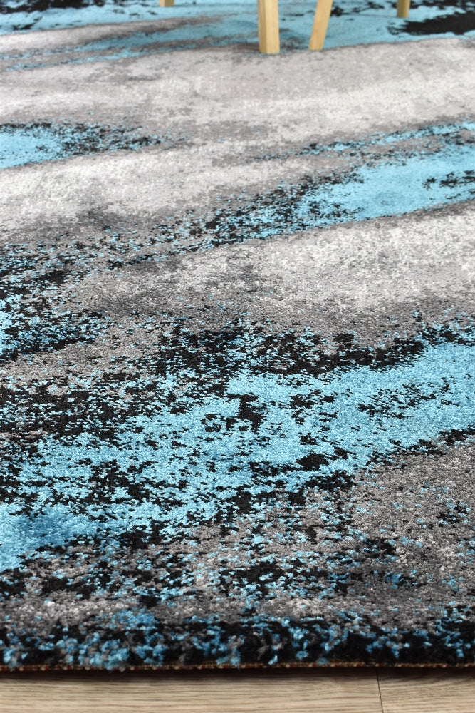 Hot Sale! Novus 98A Grey Turquoise Machine - Woven Polypropylene Rug for Home Decor