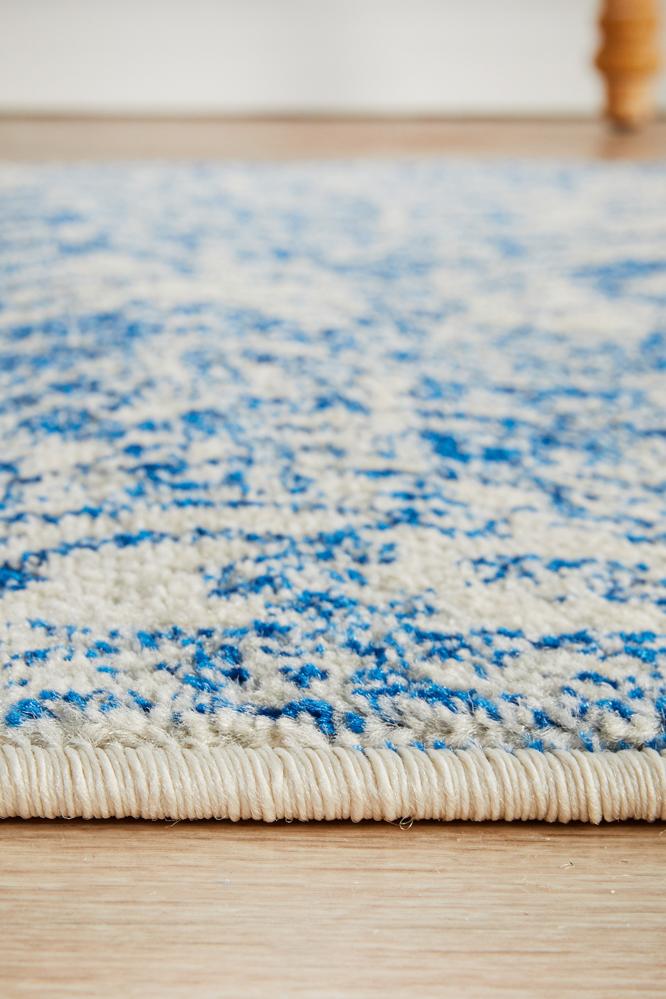 Hot! Evoke Horizon White Navy Transitional Runner Rug