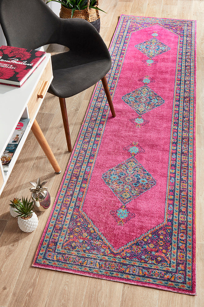 Pink Diamond 'Eternal Whisper' Precision Power - Loomed Runner Rug