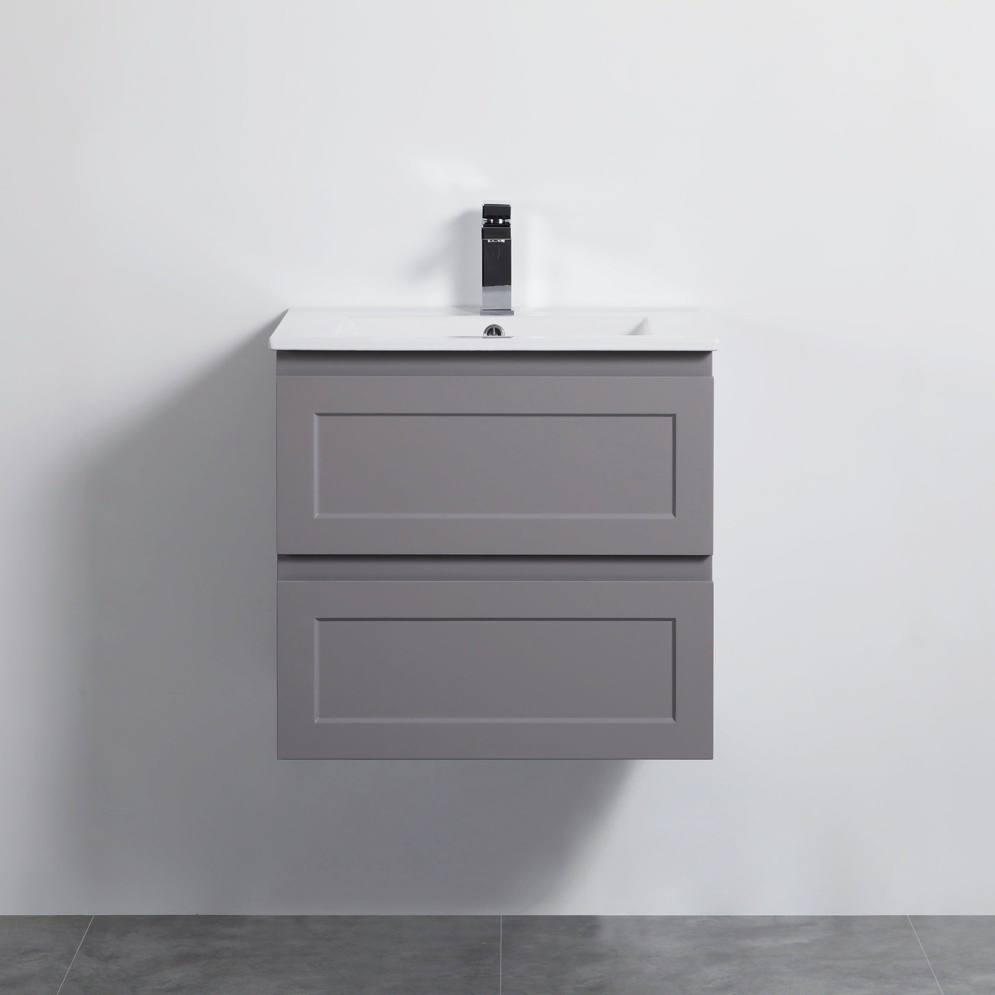 600mm Matte Grey Fremantle Wall Hung PVC Vanity Cabinet - Premium Quality!