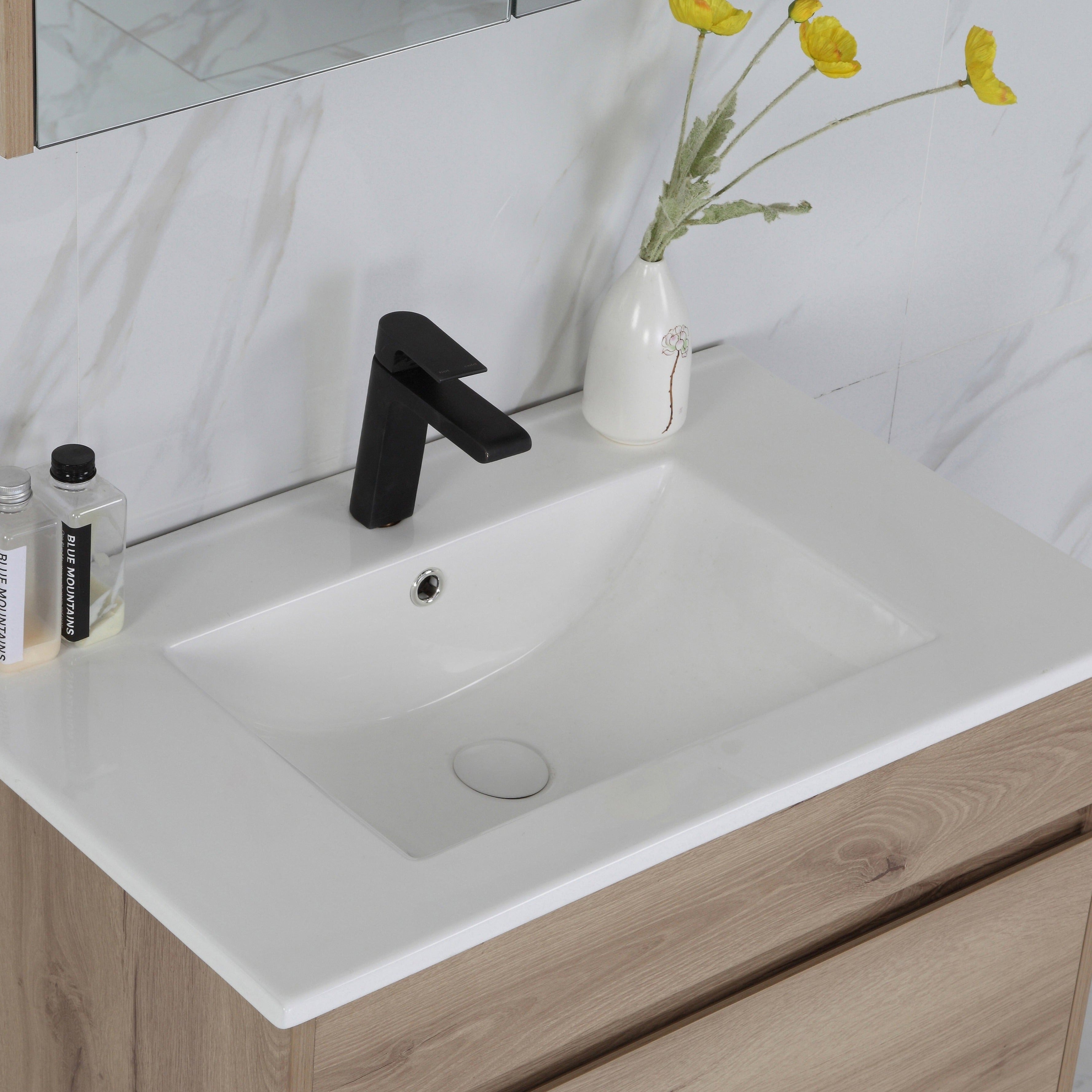 Get the Best MAX MDF Freestanding Vanity in Natural Oak - All Sizes Available