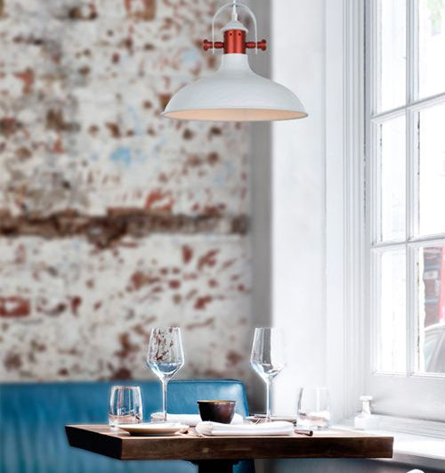 Hot Sale! Scandinavian Industrial Copper-Plated Dome-Shaped Interior Single Pendant Lights