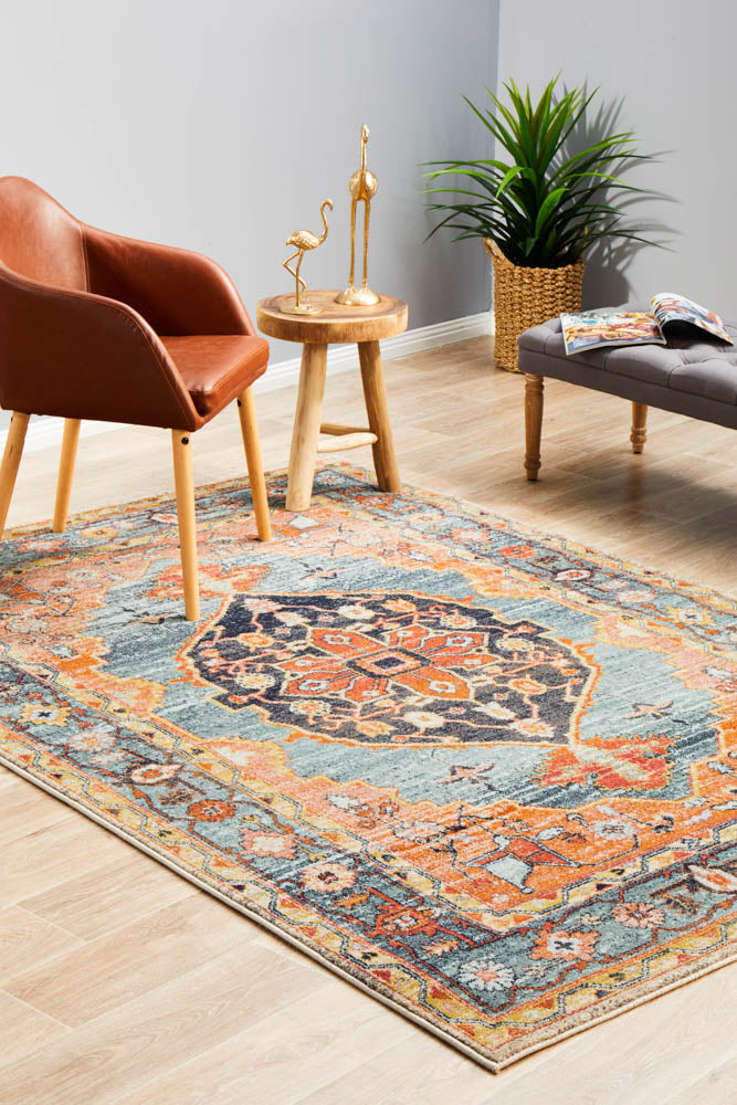 Hot Sale! Legacy 862 Rust Floral and Medallion Polypropylene Floor Rug
