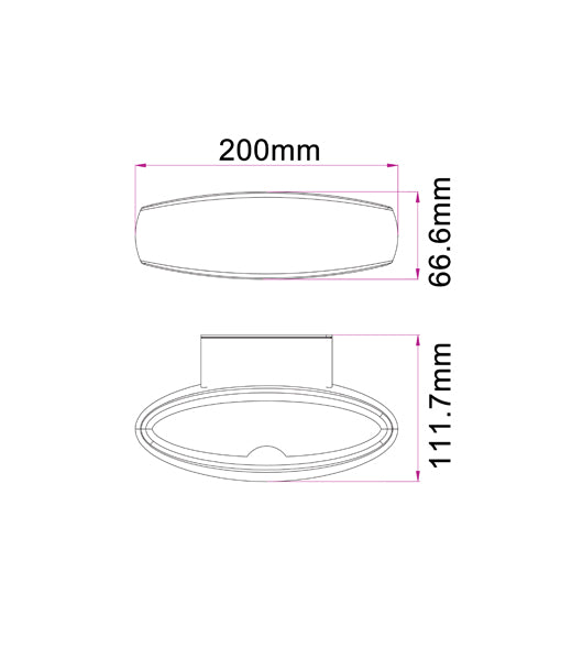 HORUS Exterior Matte Black LED Crescent Wall Light - IP54, 3-Year Warranty