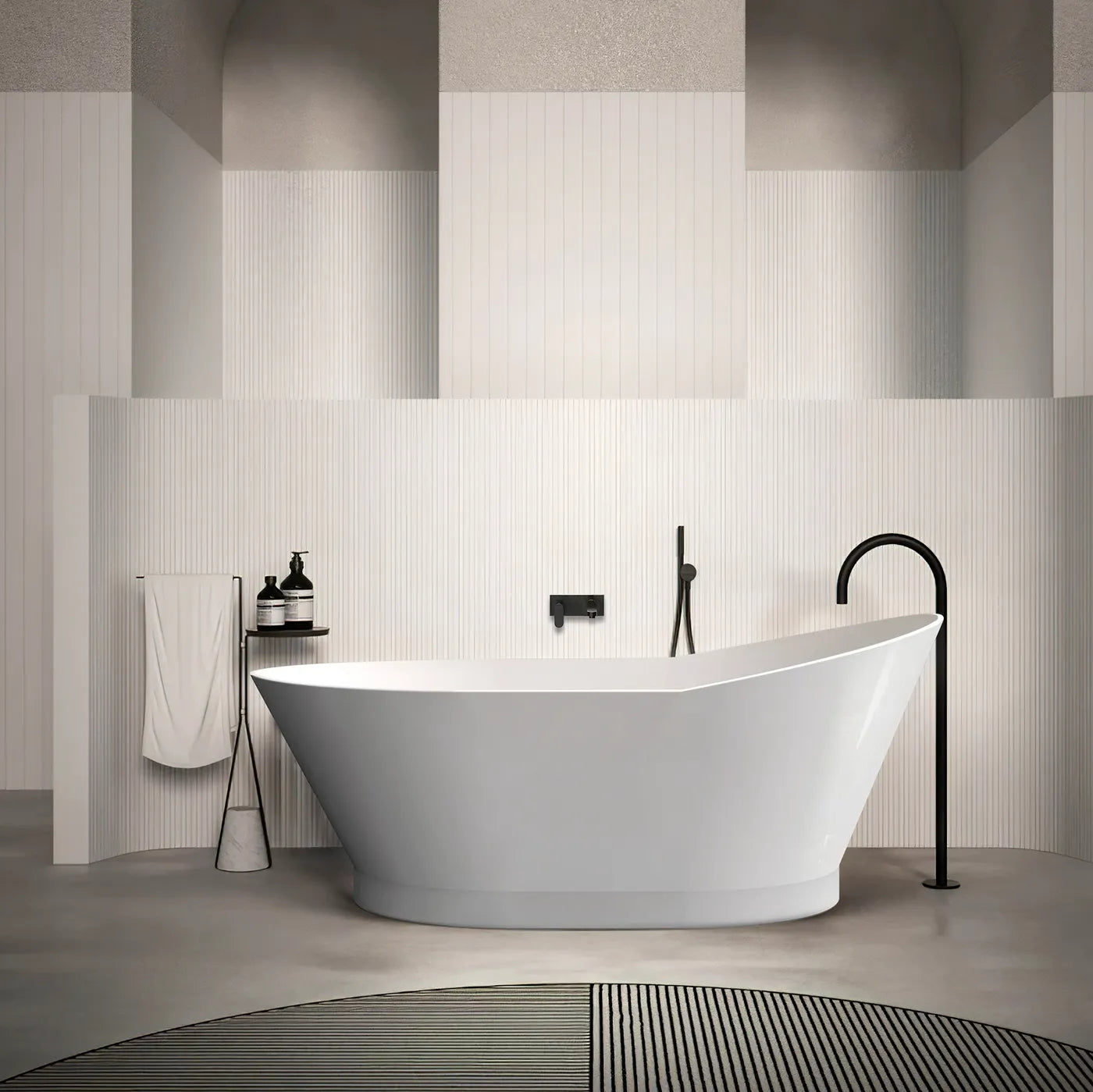 Exclusive Offer! Medina Freestanding Non - Overflow Sanitary Bathtub for Federation, Victorian and Hamptons Bathrooms