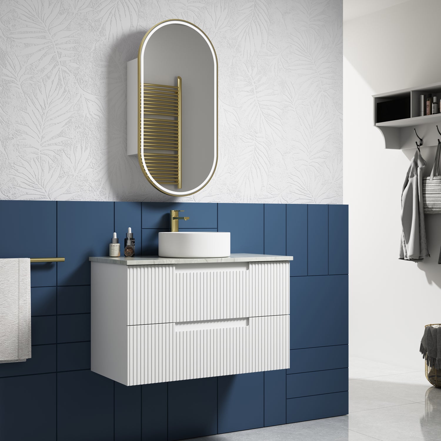 Matte White NEVA Wall - Hung Vanity Available in All Sizes