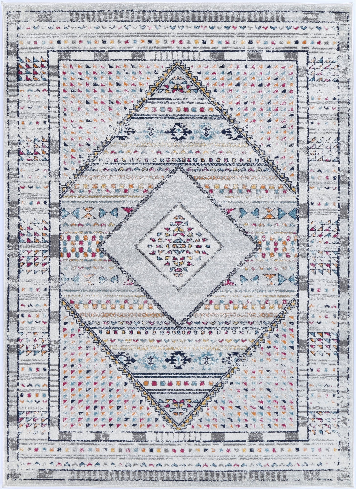 Durable Multi Tribal Polypropylene Rug from Turkey