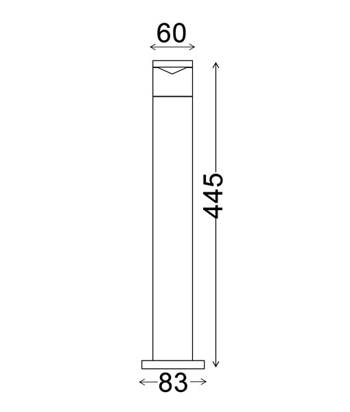 Hot Sale! Titanium Anti - Glare MR16 Surface - Mounted Exterior Bollard Light IP54
