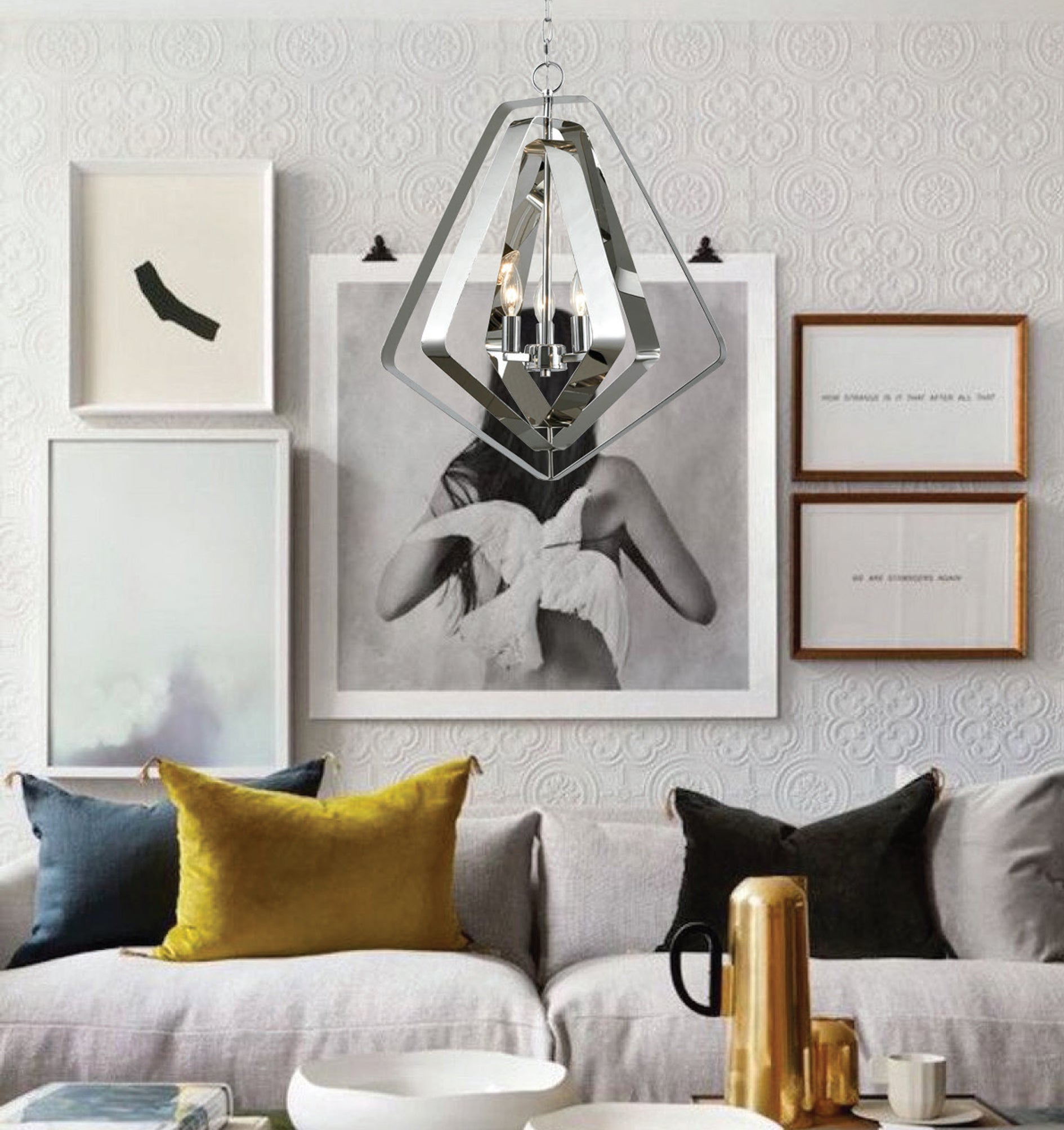 ORBITA Bohemian Medium Polished Nickel Pendant Light - Exclusive Offer
