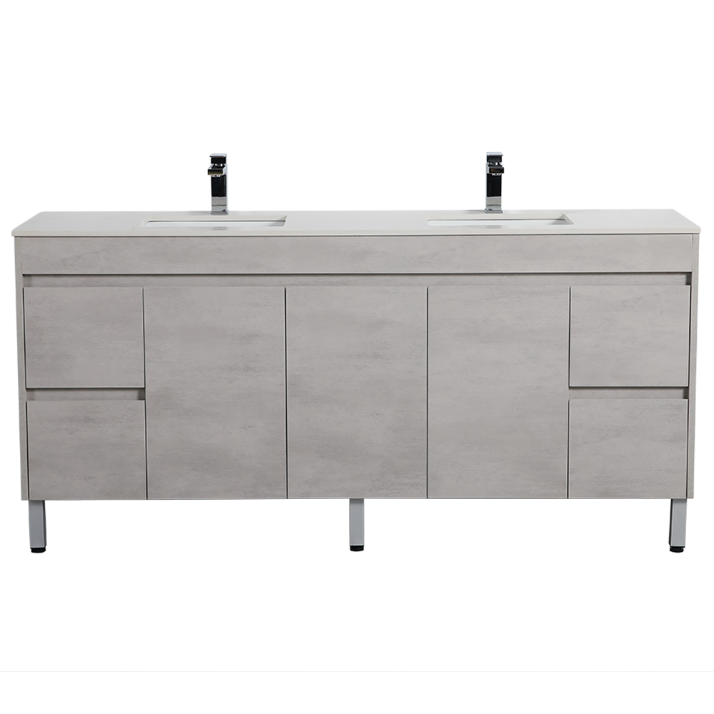 1800mm Nova Plywood Floor Vanity with Concrete Grey Finish