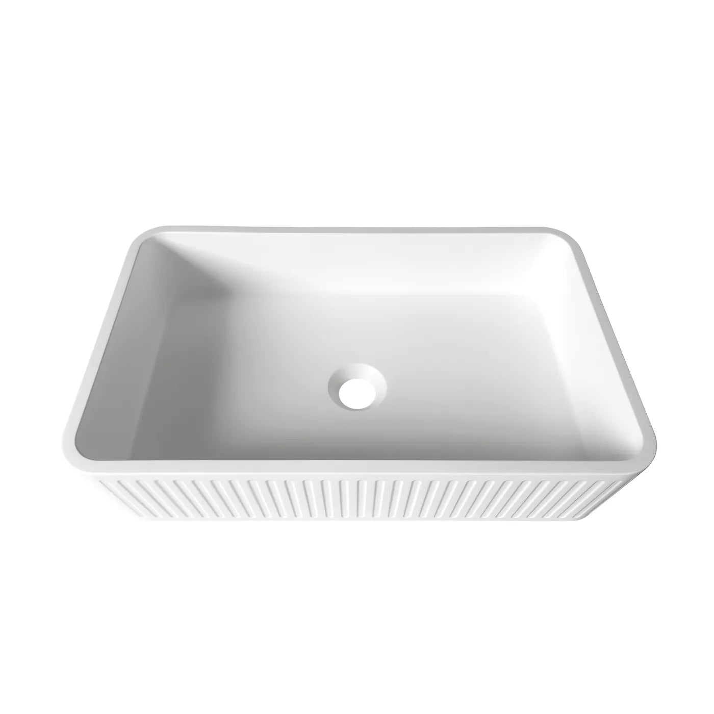 Hurry! Get This Stylish White Concrete Rectangle Basin (520x320x120) for Your Hudson Square