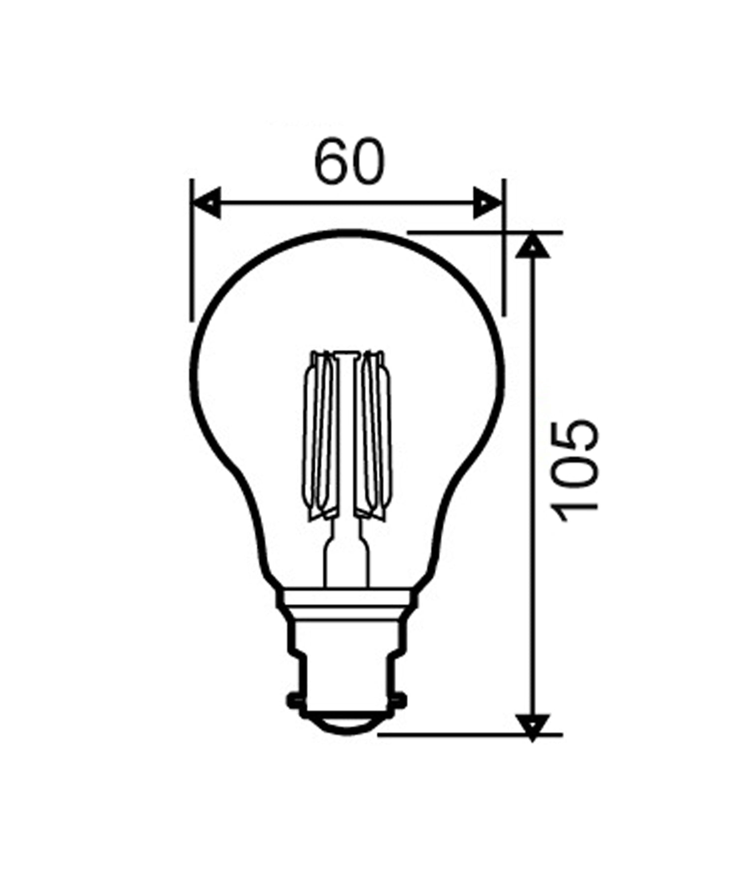 8W Frosted Diffuser Dimmable GLS LED Filament Globes