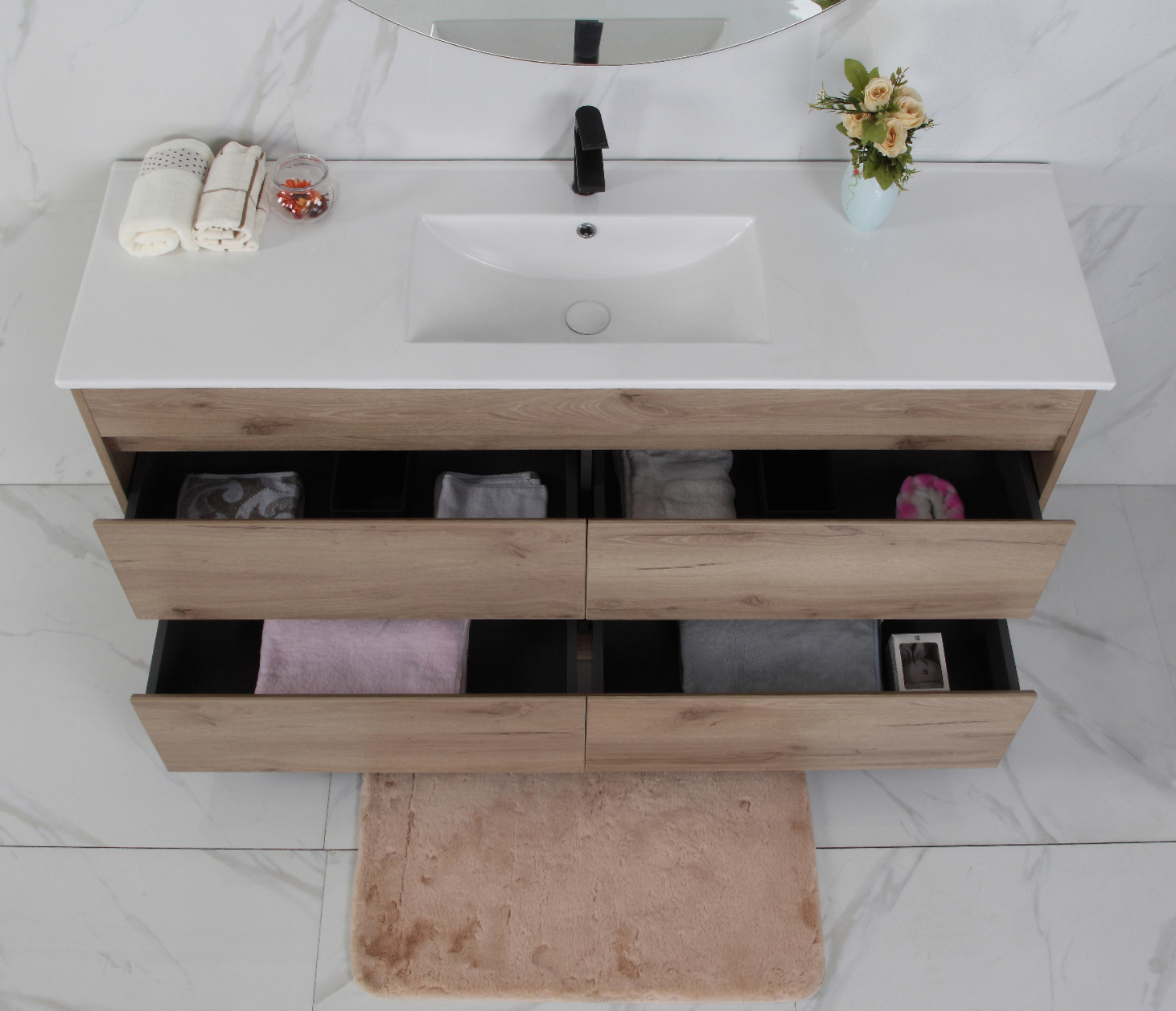 Get the Best MAX MDF Freestanding Vanity in Natural Oak - All Sizes Available