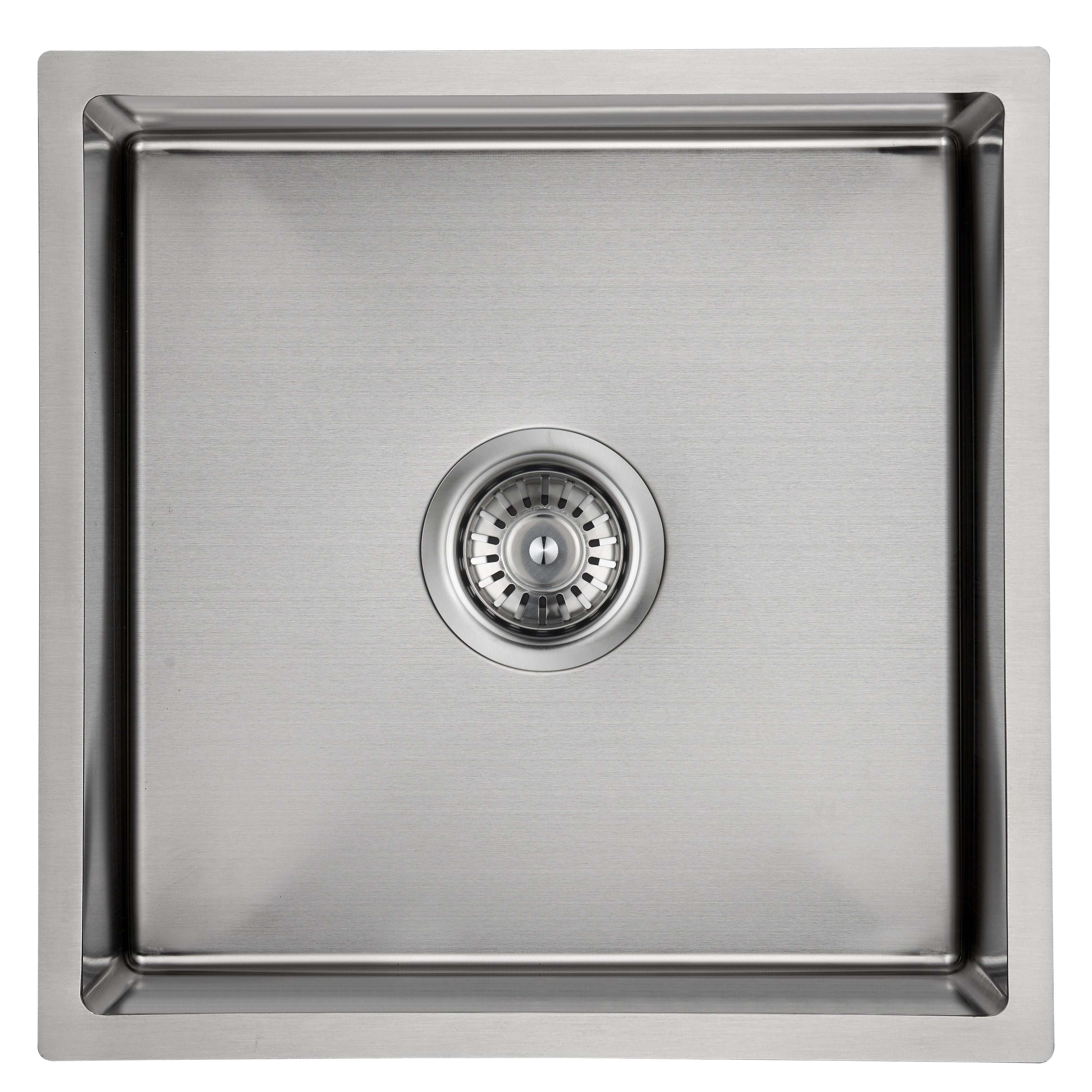 Hot Deal! New Chrome Cora 440 x 440 x 200mm Above/Undermount Square Stainless Steel Sink