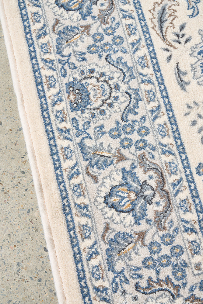 Elegant Cream Melody Nain Wool Rug for Modern Homes