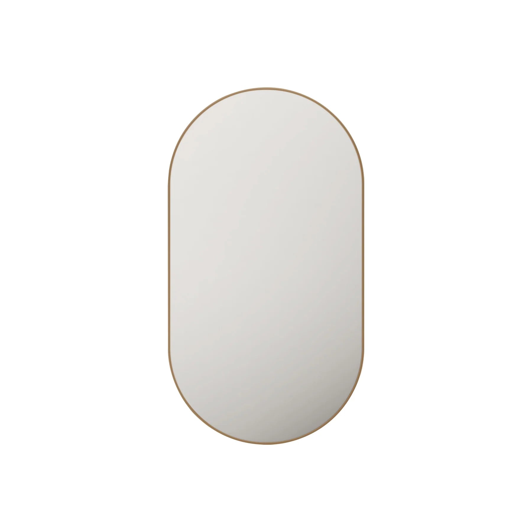 Exclusive Offer! 900x500mm Brushed Gold Aluminum Framed Oval Bathroom Mirror