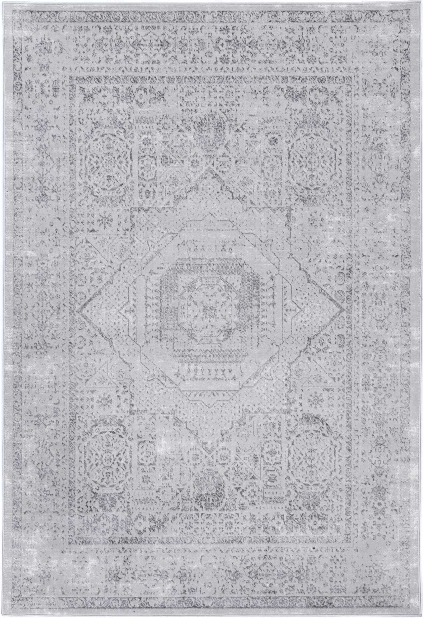 Malo Luna Traditional Cream & Grey Rug - Stylish and Durable