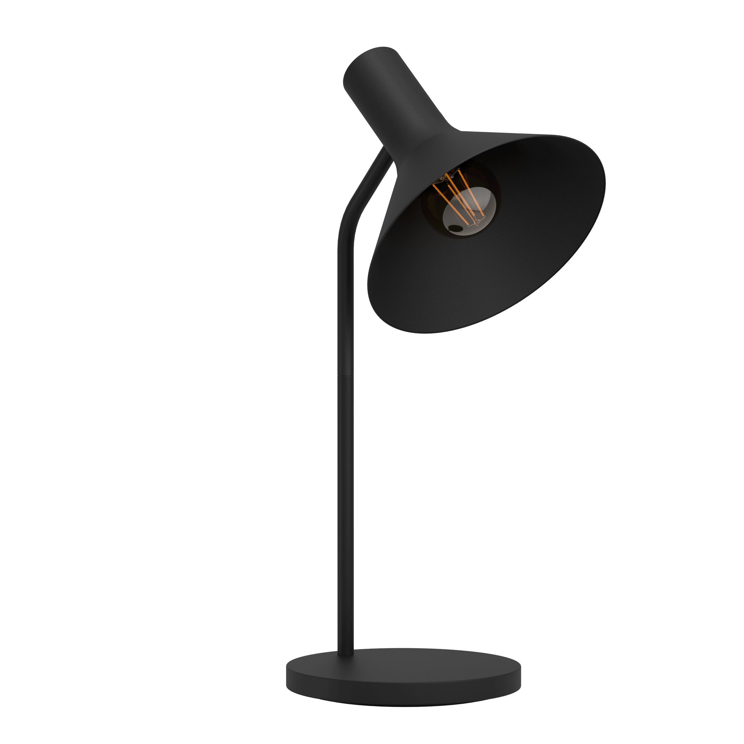 MORESCANA Stylish Black Steel Table Lamp - Great for Modern Interiors