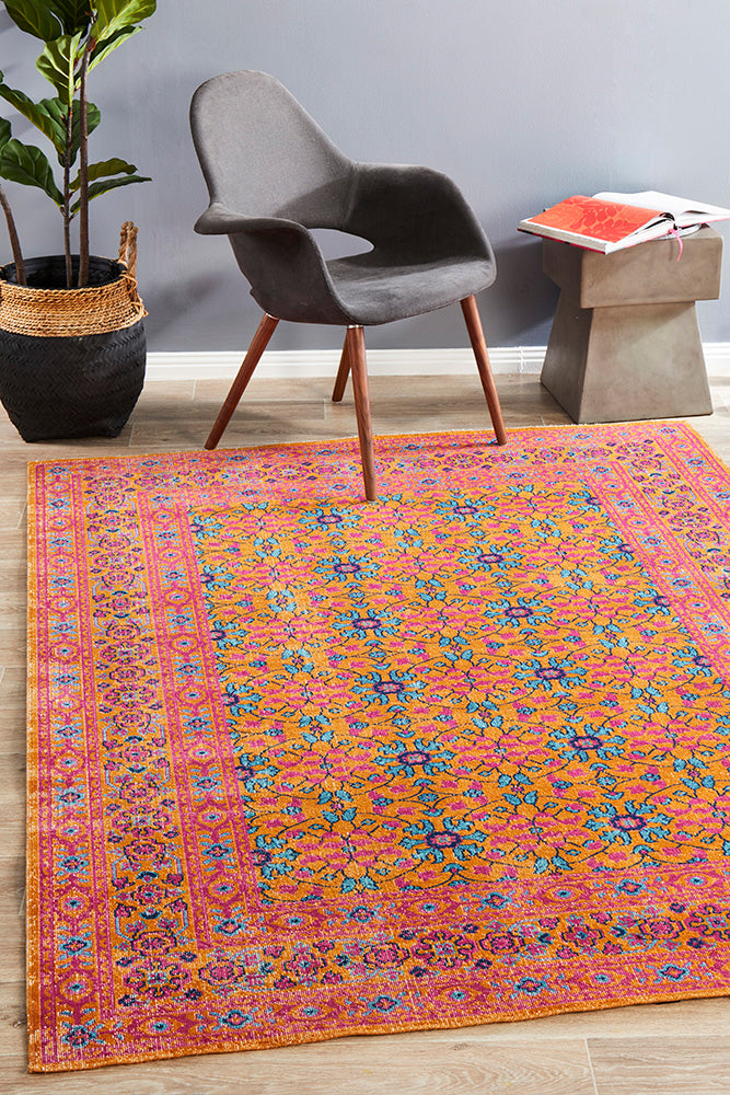 Exclusive Discount! Eternal Whisper Sunset Rust Polypropylene Area Rug with Vintage Look