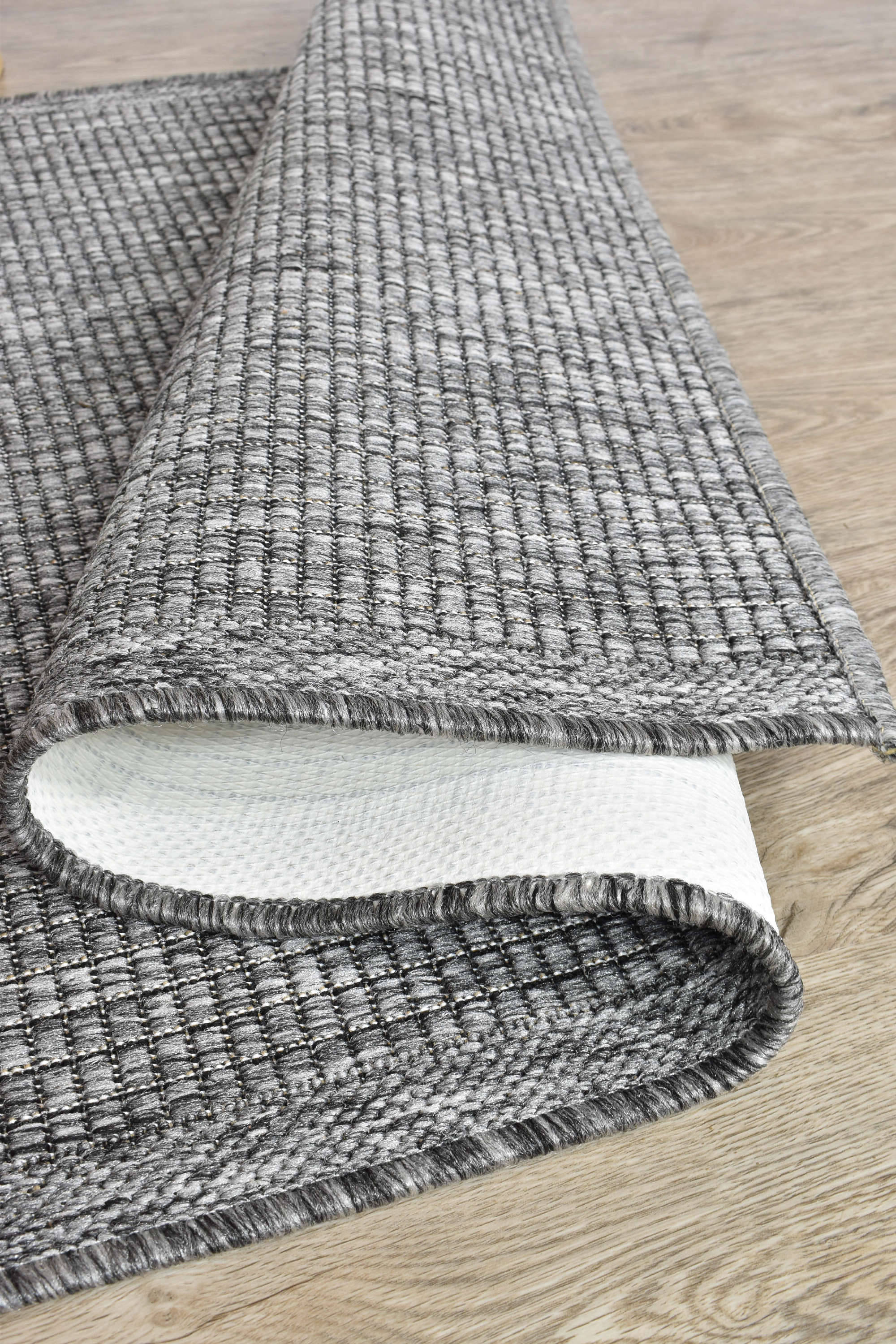 Alaska Dark Grey Runner Rug 1303-DM9E: Durable & Non-Slip
